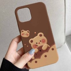 Cookie Teddy Tasarımlı Silikon Telefon Kılıfı
