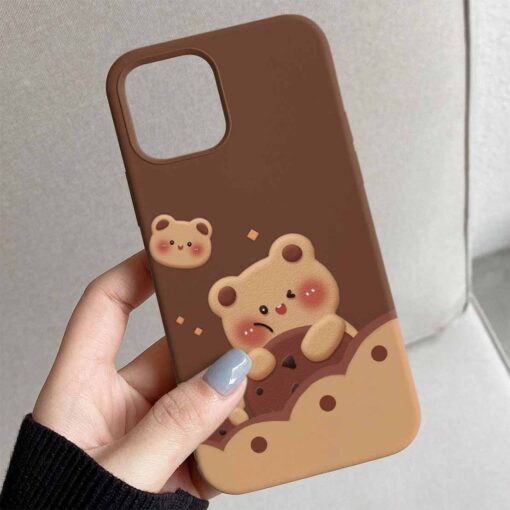 Cookie Teddy Tasarımlı Silikon Telefon Kılıfı