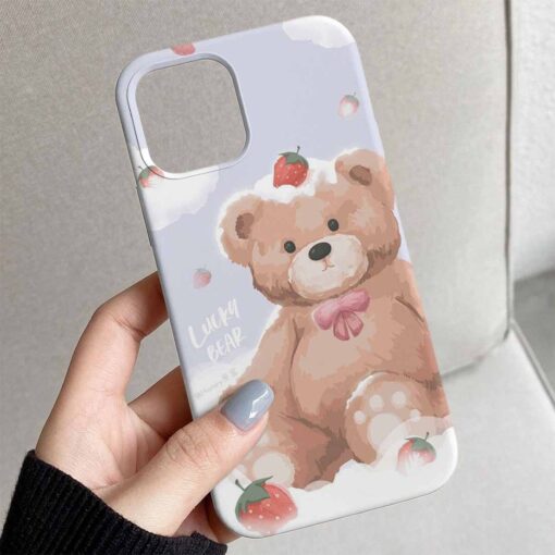 Lucky Teddy Tasarımlı Silikon Telefon Kılıfı