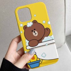 Küvetteki Teddy Tasarımlı Silikon Telefon Kılıfı