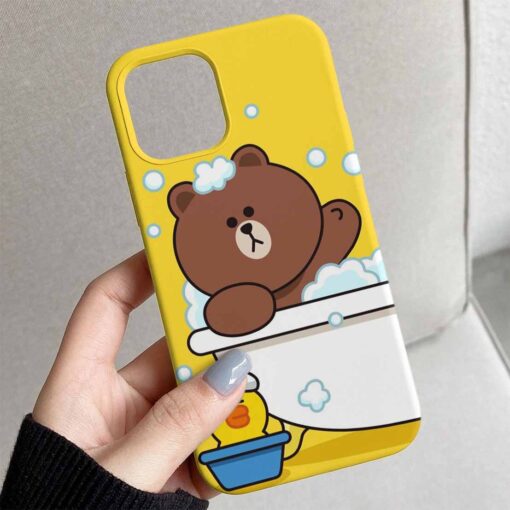 Küvetteki Teddy Tasarımlı Silikon Telefon Kılıfı