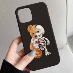 Teddy Skeleton Tasarımlı Silikon Telefon Kılıfı
