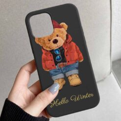 Winter Teddy Tasarımlı Silikon Telefon Kılıfı