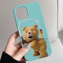 Beer Teddy Tasarımlı Silikon Telefon Kılıfı