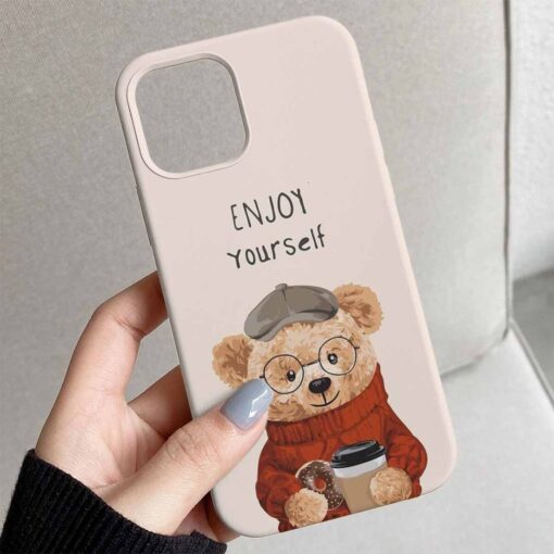 Enjoy Teddy Tasarımlı Silikon Telefon Kılıfı