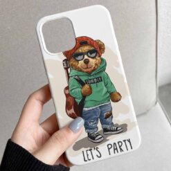 Party Teddy Tasarımlı Silikon Telefon Kılıfı