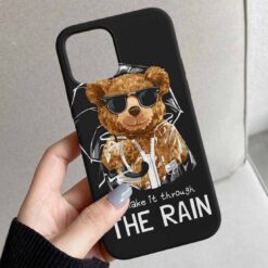 Rain Teddy Tasarımlı Silikon Telefon Kılıfı