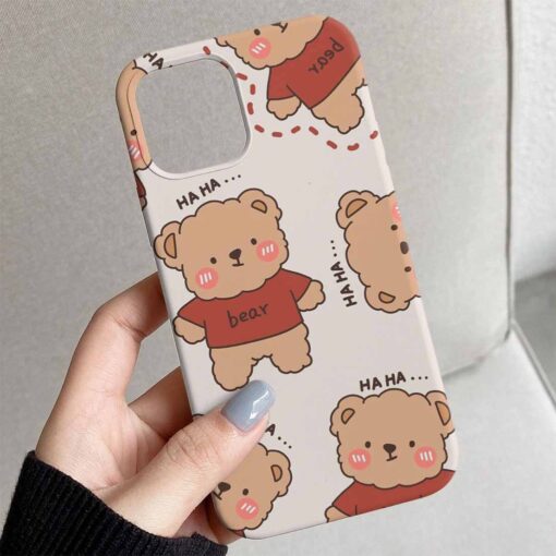 Haha Teddy Tasarımlı Silikon Telefon Kılıfı