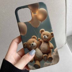 Balloon Teddy Tasarımlı Silikon Telefon Kılıfı