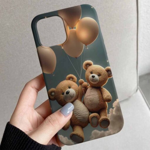 Balloon Teddy Tasarımlı Silikon Telefon Kılıfı