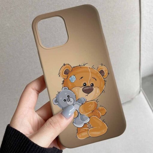 Minik Teddy Tasarımlı Silikon Telefon Kılıfı