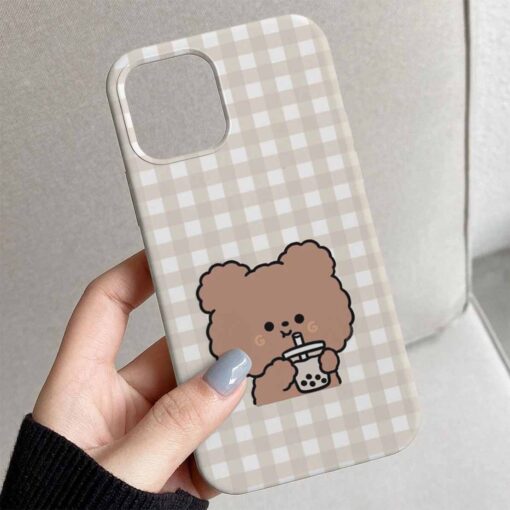 Bubble Teddy Tasarımlı Silikon Telefon Kılıfı