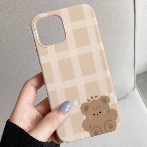 Teddy Desenli Tasarımlı Silikon Telefon Kılıfı
