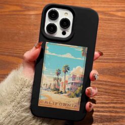 California Poster Tasarımlı Silikon Telefon Kılıfı