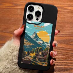 Zermatt Poster Tasarımlı Silikon Telefon Kılıfı