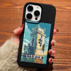 Lisbon Poster Tasarımlı Silikon Telefon Kılıfı