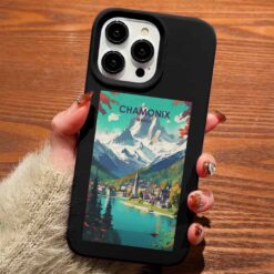 Chamonix Poster Tasarımlı Silikon Telefon Kılıfı