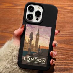 London Poster Tasarımlı Silikon Telefon Kılıfı