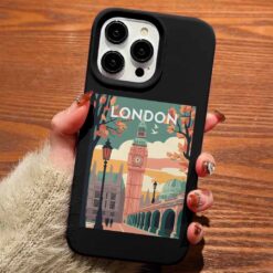 London Poster Tasarımlı Silikon Telefon Kılıfı