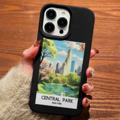 Central Park Poster Tasarımlı Silikon Telefon Kılıfı