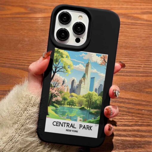 Central Park Poster Tasarımlı Silikon Telefon Kılıfı