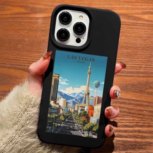 Las Vegas Poster Tasarımlı Silikon Telefon Kılıfı