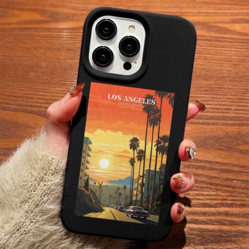 Los Angeles Tasarımlı Silikon Telefon Kılıfı