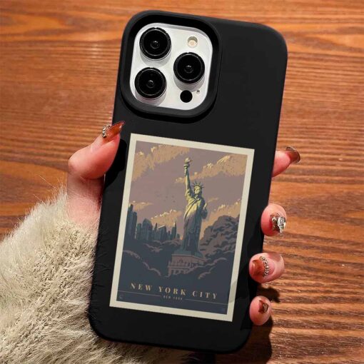 New York City Travel Tasarımlı Silikon Telefon Kılıfı