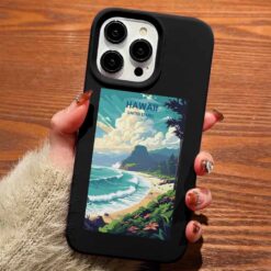 Hawaii Poster Tasarımlı Silikon Telefon Kılıfı