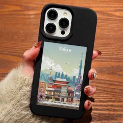 Tokyo Poster Tasarımlı Silikon Telefon Kılıfı