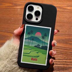 Bali Poster Tasarımlı Silikon Telefon Kılıfı