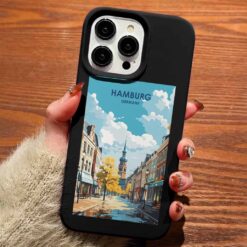 Hamburg Poster Tasarımlı Silikon Telefon Kılıfı