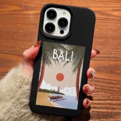 Bali Poster Tasarımlı Silikon Telefon Kılıfı