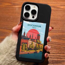 Stockholm Poster Tasarımlı Silikon Telefon Kılıfı