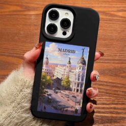 Madrid Poster Tasarımlı Silikon Telefon Kılıfı