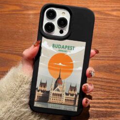 Budapest Poster Tasarımlı Silikon Telefon Kılıfı