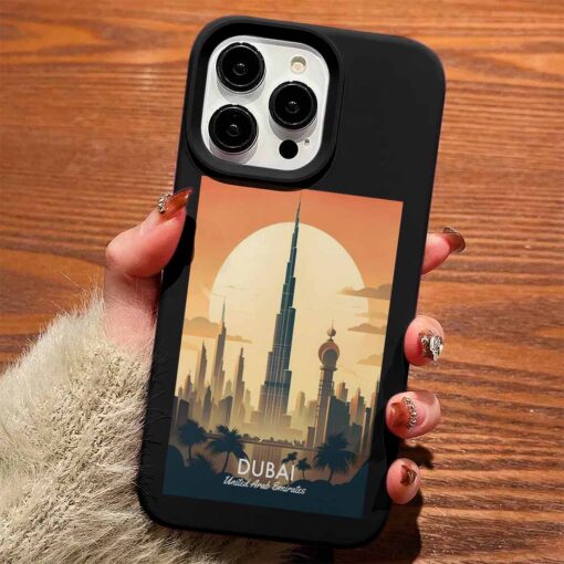 Dubai Poster Tasarımlı Silikon Telefon Kılıfı