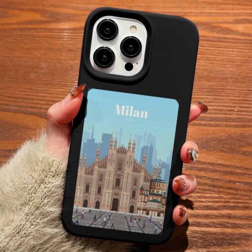 Milan Poster Tasarımlı Silikon Telefon Kılıfı
