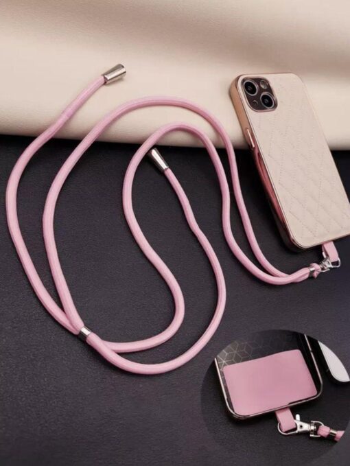Toz Pembe Telefon Boyun Askısı