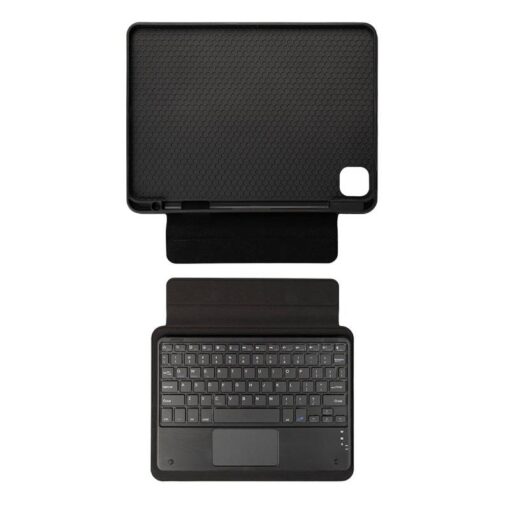 Apple iPad Pro 12.9 2022 M2 Zore Border Keyboard Bluetooh Bağlantılı Standlı Klavyeli Tablet Kılıfı - Görsel 3