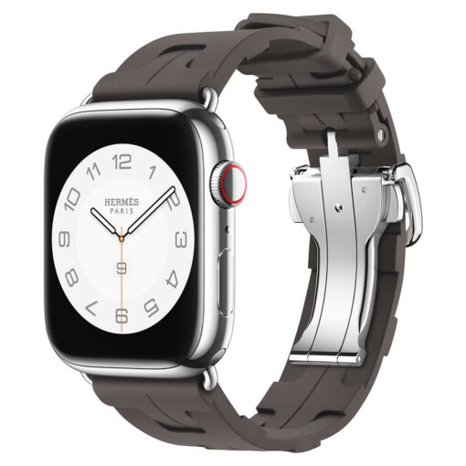 Apple Watch 42mm Spor Görünümlü Silikon Kordon - Görsel 2