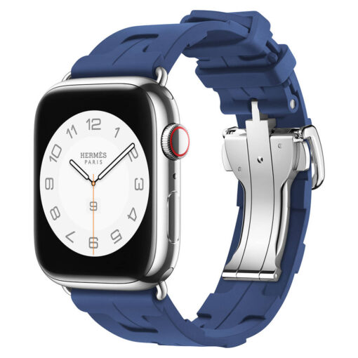 Apple Watch 42mm Spor Görünümlü Silikon Kordon - Görsel 4