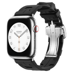 Apple Watch 44mm Spor Görünümlü Silikon Kordon