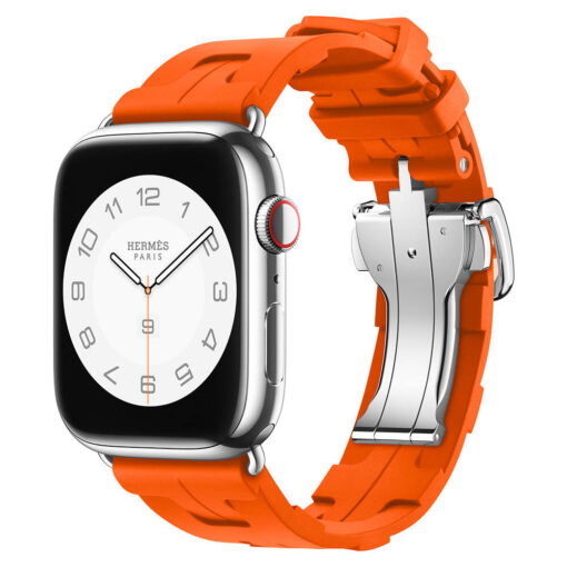 Apple Watch 42mm Spor Görünümlü Silikon Kordon - Görsel 5
