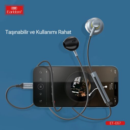 Earldom E67 Lightning Kablolu Kulaklık - Görsel 2