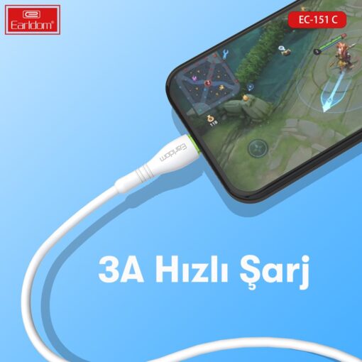 Earldom EC-151i PD 20W Type-C to Lightning 1M Hızlı Şarj Kablosu - Görsel 9