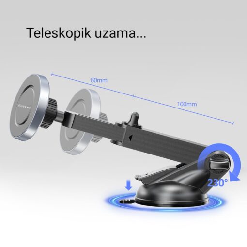 Earldom EH211 Ayarlanabilir Vantuzlu Magsafe Araç Tutucu - Görsel 4