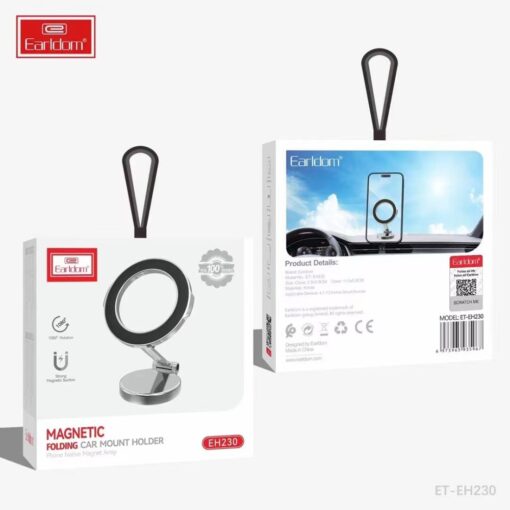 Earldom EH230 360 Derece Ayarlanabilen Yapışkanlı Manyetik Magsafe Araç Tutucu - Görsel 2