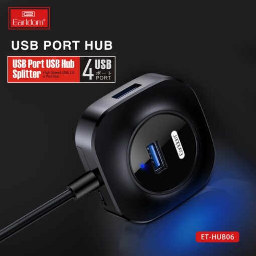 Earldom HUB06 Tak Çalıştır 4 Adet Usb 2.0 Çıkışlı Usb Çoklayıcı - Görsel 2