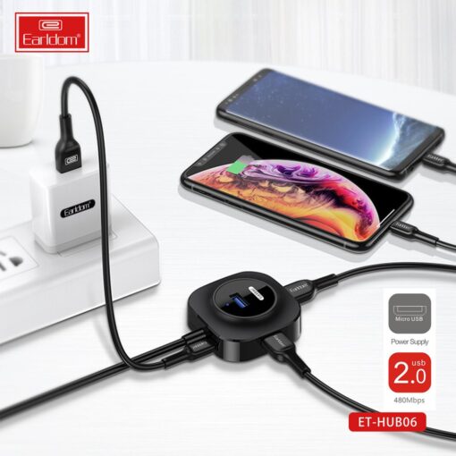 Earldom HUB06 Tak Çalıştır 4 Adet Usb 2.0 Çıkışlı Usb Çoklayıcı - Görsel 4